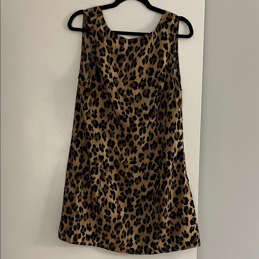 Vici Brown and Black Leopard Print Mini Dress